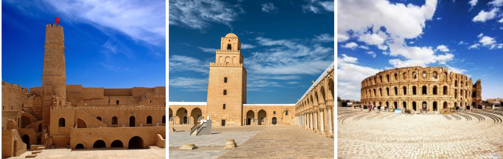 Trésors du passé : Kairouan, El Jem et Monastir.